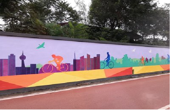 道孚墙体彩绘-围墙