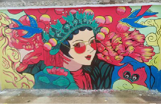 道孚墙体彩绘-网红墙