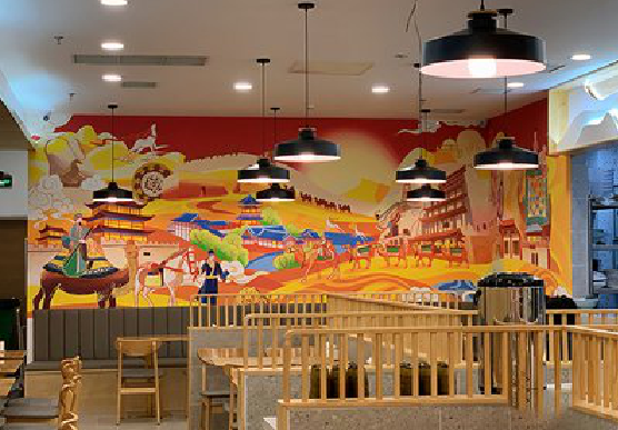 道孚商业空间彩绘介绍。