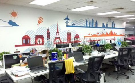 道孚教你设计办公室墙绘的方法。