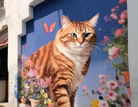 道孚自己绘制有个性的手绘墙