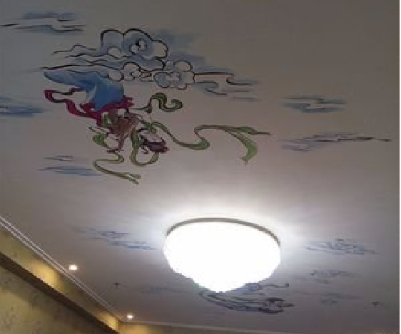 道孚如何快速绘制天花板上的手绘墙？